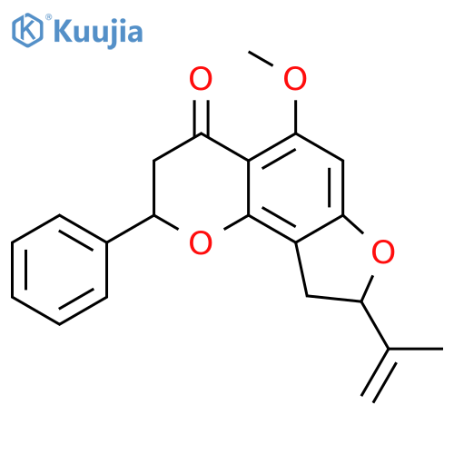 4H-Furo[2,3-h]-1-benzopyran-4-one,2,3,8,9-tetrahydro-5-methoxy-8-(1-methylethenyl)-2-phenyl- (9CI) structure