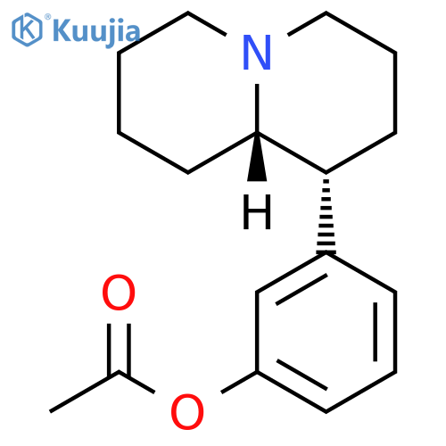 Phenol, 3-(octahydro-2H-quinolizin-1-yl)-, acetate (ester), trans- (9CI) structure
