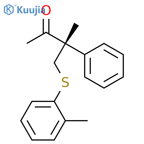 2-Butanone, 3-methyl-4-[(2-methylphenyl)thio]-3-phenyl-, (S)- structure