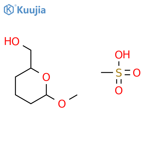 2H-Pyran-2-methanol, tetrahydro-6-methoxy-, methanesulfonate structure