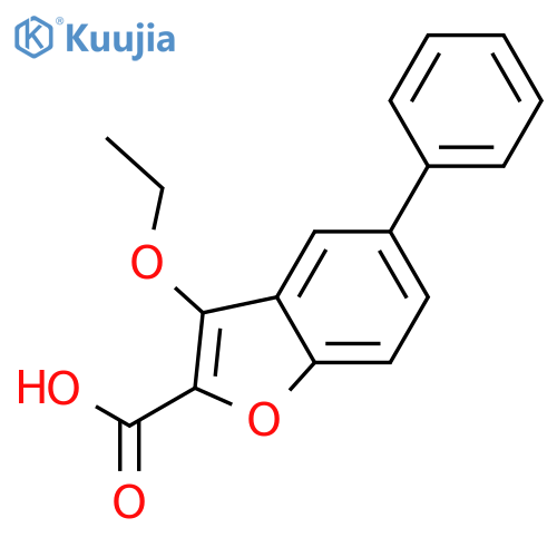 2-Benzofurancarboxylic acid, 3-ethoxy-5-phenyl- structure