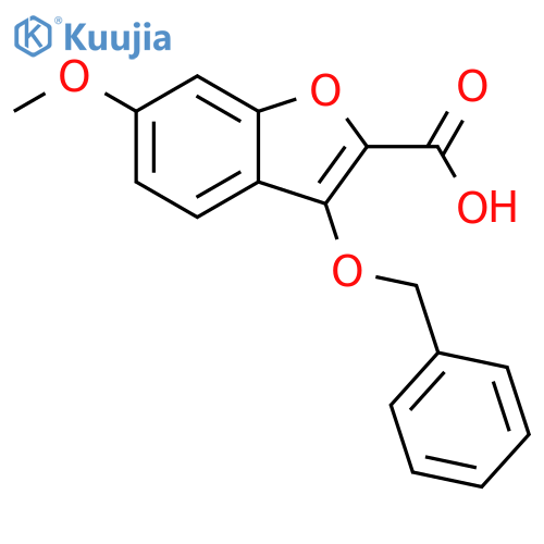2-Benzofurancarboxylic acid, 6-methoxy-3-(phenylmethoxy)- structure