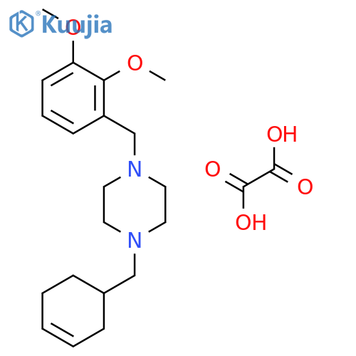 1-(3-cyclohexen-1-ylmethyl)-4-(2,3-dimethoxybenzyl)piperazine oxalate structure