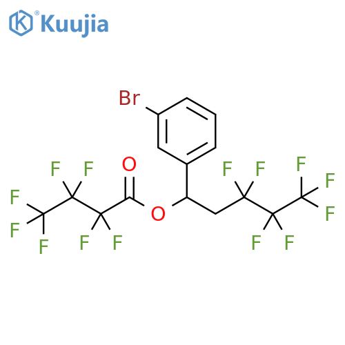 Butanoic acid, 2,2,3,3,4,4,4-heptafluoro-, 1-(3-bromophenyl)-3,3,4,4,5,5,5-heptafluoropentyl ester structure