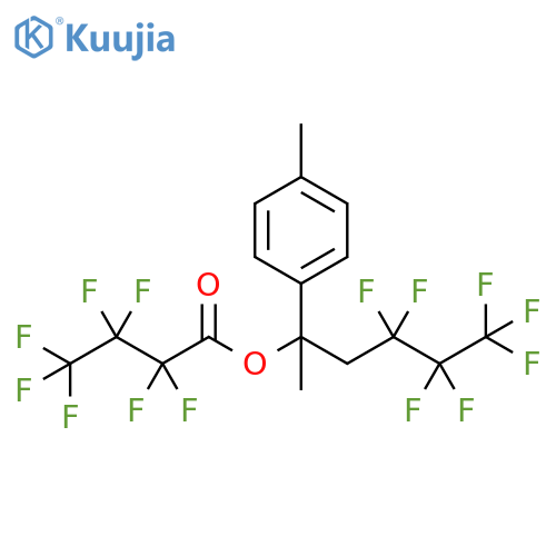 Butanoic acid, heptafluoro-,3,3,4,4,5,5,5-heptafluoro-1-methyl-1-(4-methylphenyl)pentyl ester structure