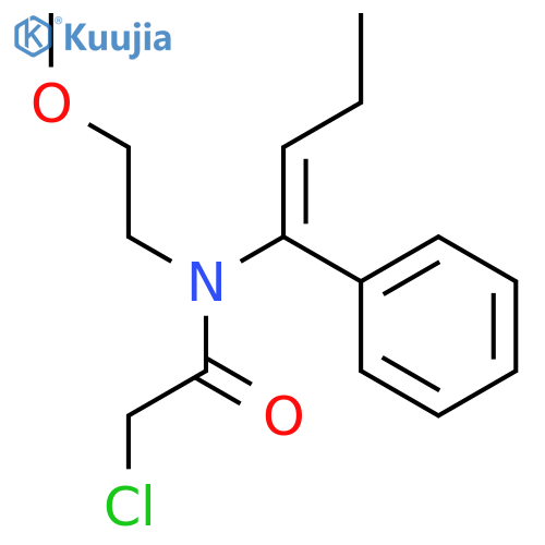 2-chloro-n-(2-methoxyethyl)-n-(1-phenylbut-1-enyl)acetamide structure