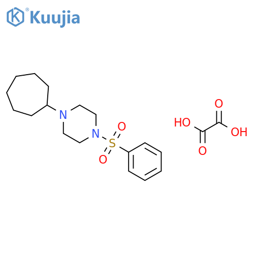 1-Benzenesulfonyl-4-cycloheptyl-piperazine; compound with oxalic acid structure