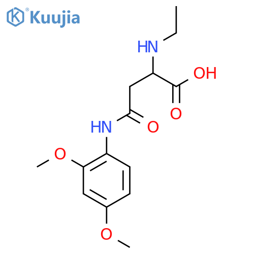 3-[(2,4-dimethoxyphenyl)carbamoyl]-2-(ethylamino)propanoic acid structure