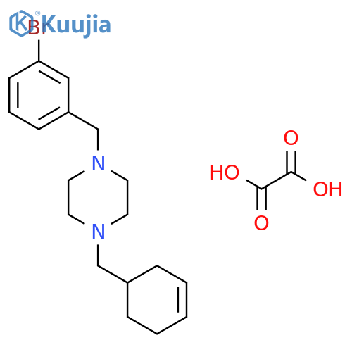 <br>1-(3-Bromo-benzyl)-4-cyclohex-3-enylmethyl-piperazine; compound with oxalic acid structure