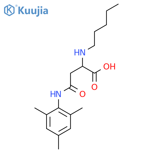 2-(pentylamino)-3-[(2,4,6-trimethylphenyl)carbamoyl]propanoic acid structure