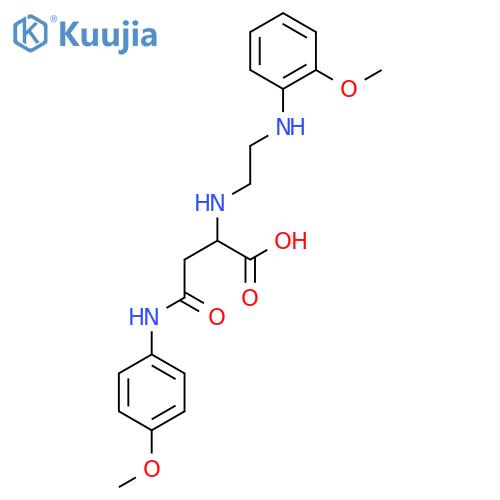 2-({2-[(2-Methoxyphenyl)amino]ethyl}amino)-3-[(4-methoxyphenyl)carbamoyl]propanoic acid structure