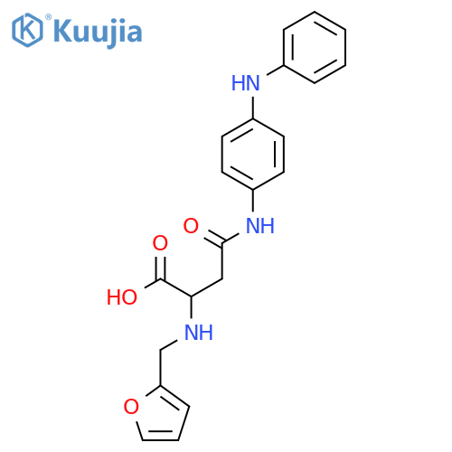2-{[(furan-2-yl)methyl]amino}-3-{[4-(phenylamino)phenyl]carbamoyl}propanoic acid structure