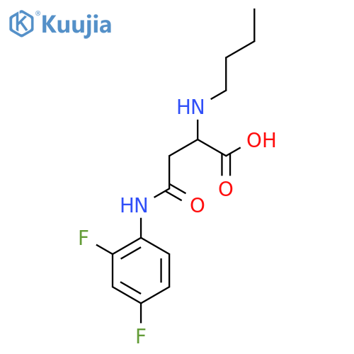 2-(butylamino)-3-[(2,4-difluorophenyl)carbamoyl]propanoic acid structure