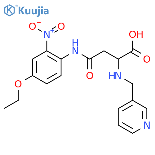3-[(4-ethoxy-2-nitrophenyl)carbamoyl]-2-{[(pyridin-3-yl)methyl]amino}propanoic acid structure