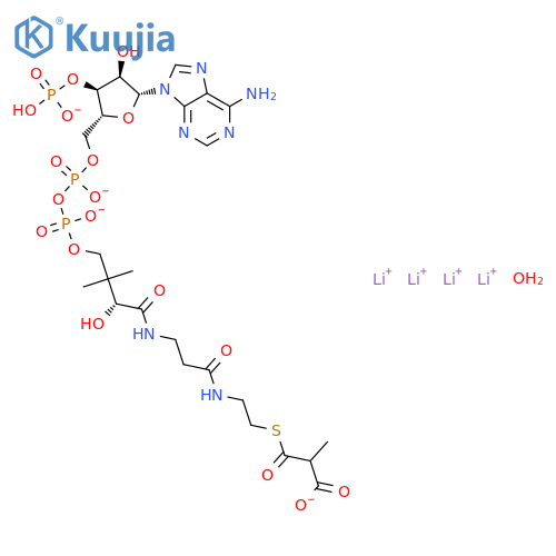 Coenzyme A, S-(hydrogen methylpropanedioate), tetralithium salt (9CI) structure