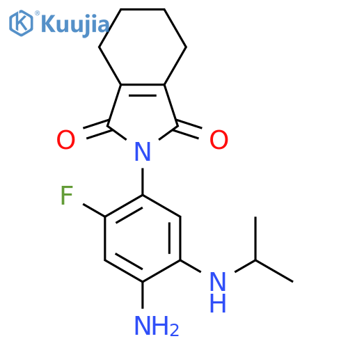 1H-Isoindole-1,3(2H)-dione, 2-[4-amino-2-fluoro-5-[(1-methylethyl)amino]phenyl]-4,5,6,7-tetrahydro- structure