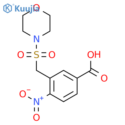 Benzoic acid, 3-[(4-morpholinylsulfonyl)methyl]-4-nitro- structure