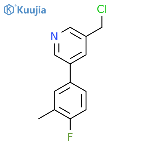 3-(Chloromethyl)-5-(4-fluoro-3-methylphenyl)pyridine structure