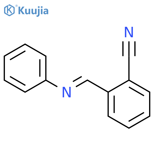 Benzonitrile, 2-[(phenylimino)methyl]- structure
