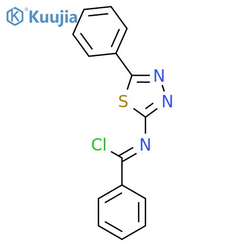 Benzenecarboximidoyl chloride, N-(5-phenyl-1,3,4-thiadiazol-2-yl)- structure