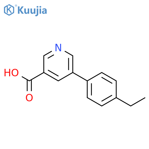 5-(4-Ethylphenyl)nicotinic acid structure