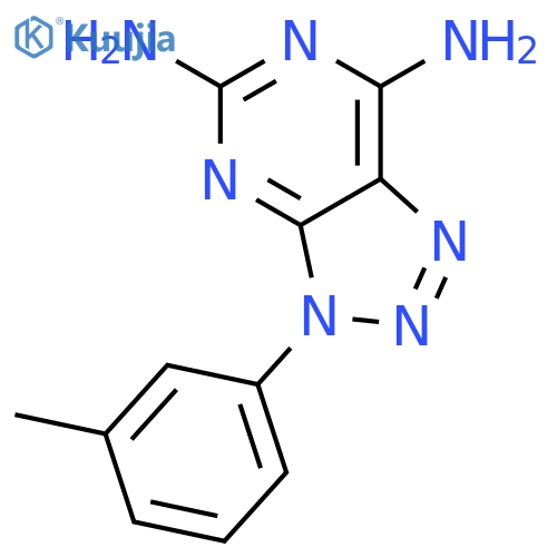 3H-1,2,3-Triazolo[4,5-d]pyrimidine-5,7-diamine, 3-(3-methylphenyl)- structure