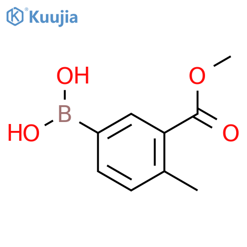 [3-(methoxycarbonyl)-4-methylphenyl]boronic acid structure