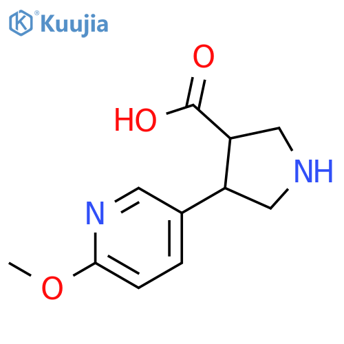 (±)-trans-4-(6-Methoxy-3-pyridinyl)pyrrolidine-3-carboxylic acid structure