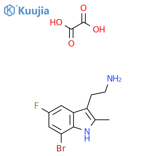 2-(7-Bromo-5-fluoro-2-methyl-1H-indol-3-yl)ethanamine oxalic acid structure