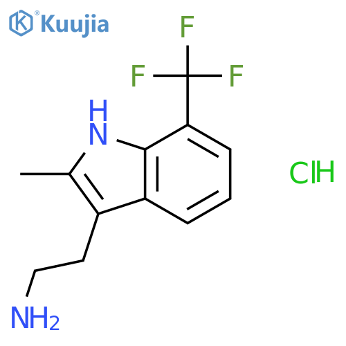 2-2-Methyl-7-(trifluoromethyl)-1h-indol-3-ylethanamine, hydrochloride structure