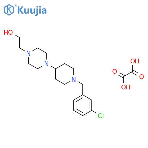 2-(4-(1-(3-chlorobenzyl)piperidin-4-yl)piperazin-1-yl)ethanol oxalate structure