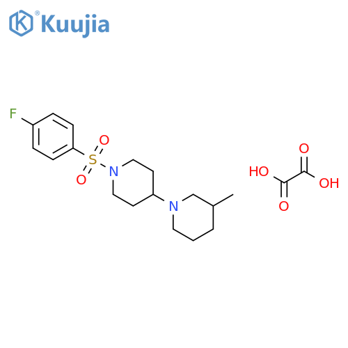 <br>1'-(4-Fluoro-benzenesulfonyl)-3-methyl-[1,4']bipiperidinyl; compound with o xalic acid structure