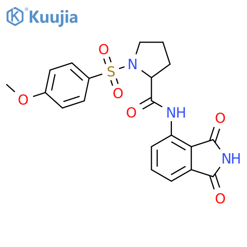 N-(1,3-dioxo-2,3-dihydro-1H-isoindol-4-yl)-1-(4-methoxybenzenesulfonyl)pyrrolidine-2-carboxamide structure