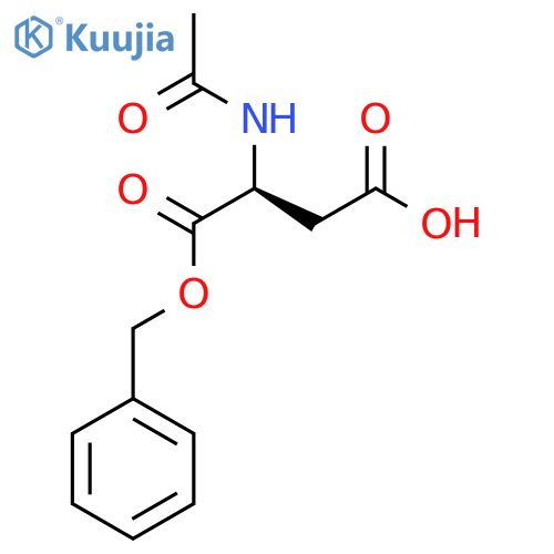 (3S)-4-(benzyloxy)-3-acetamido-4-oxobutanoic acid structure