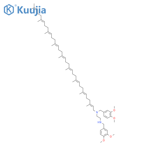1,2-Ethanediamine,N1,N2-bis[(3,4-dimethoxyphenyl)methyl]-N1-(3,7,11,15,19,23,27,31,35-nonamethyl-2,6,10,14,18,22,26,30,34-hexatriacontanonaen-1-yl)- structure