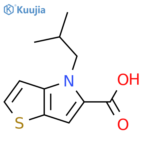 4-isobutyl-4H-thieno[3,2-b]pyrrole-5-carboxylic acid structure