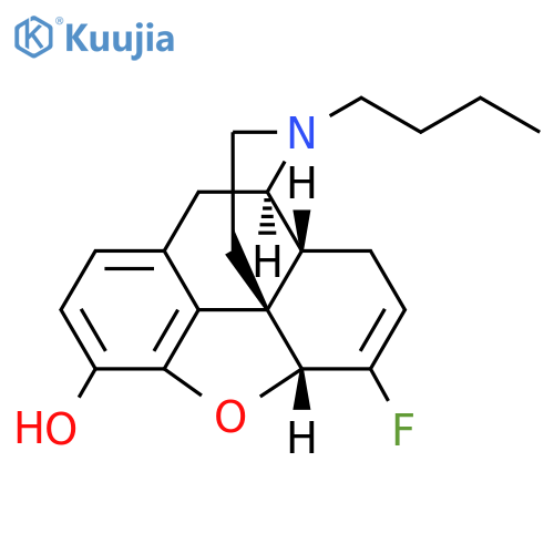 Morphinan-3-ol,17-butyl-6,7-didehydro-4,5-epoxy-6-fluoro-, (5a)- (9CI) structure