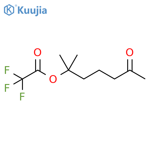 Acetic acid, trifluoro-, 1,1-dimethyl-5-oxohexyl ester structure