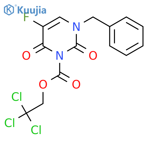1(2H)-Pyrimidinecarboxylic acid, 5-fluoro-3,6-dihydro-2,6-dioxo-3-(phenylmethyl)-, 2,2,2-trichloroethyl ester structure
