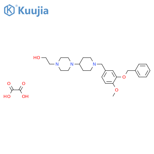 <br>2-(4-(1-(3-(benzyloxy)-4-methoxybenzyl)piperidin-4-yl)piperazin-1-yl)ethano l oxalate structure