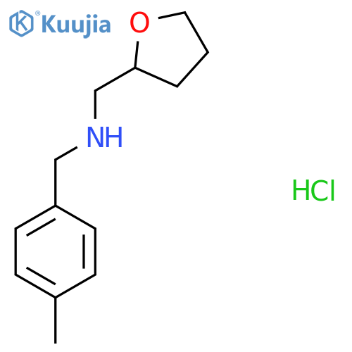 (4-Methylbenzyl)(tetrahydro-2-furanylmethyl)amine hydrochloride structure