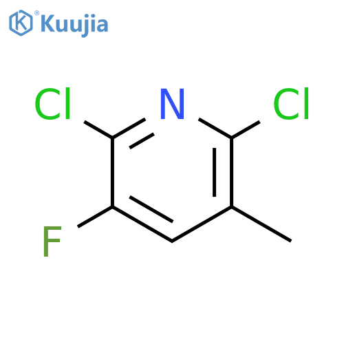 2,6-dichloro-3-fluoro-5-methyl-Pyridine structure