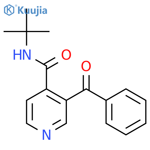 4-Pyridinecarboxamide, 3-benzoyl-N-(1,1-dimethylethyl)- structure