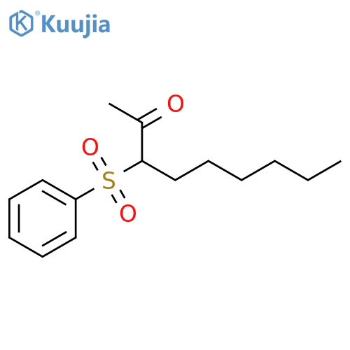 2-Nonanone, 3-(phenylsulfonyl)- structure