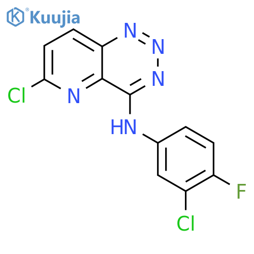 6-Chloro-N-(3-chloro-4-fluorophenyl)pyrido[3,2-D][1,2,3]triazin-4-amine structure