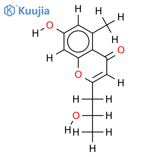 (2'S)-7-hydroxy-2-(2'-hydroxypropyl)-5-methylchromone structure