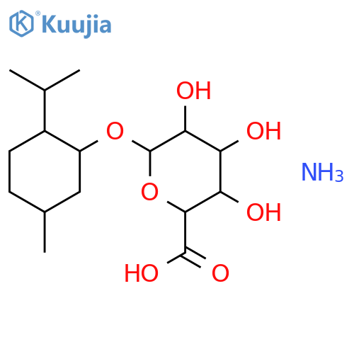 b-D-Glucopyranosiduronic acid,5-methyl-2-(1-methylethyl)cyclohexyl, monoammonium salt (9CI) structure