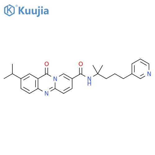 11H-Pyrido[2,1-b]quinazoline-8-carboxamide,N-[1,1-dimethyl-4-(3-pyridinyl)butyl]-2-(1-methylethyl)-11-oxo- structure