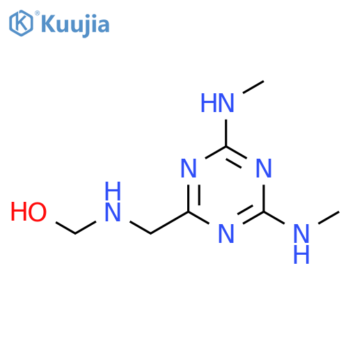 ({[4,6-Bis(methylamino)-1,3,5-triazin-2-yl]methyl}amino)methanol structure