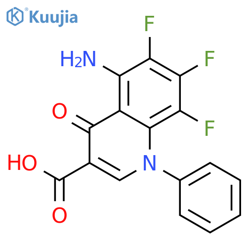 3-Quinolinecarboxylic acid,5-amino-6,7,8-trifluoro-1,4-dihydro-4-oxo-1-phenyl- structure